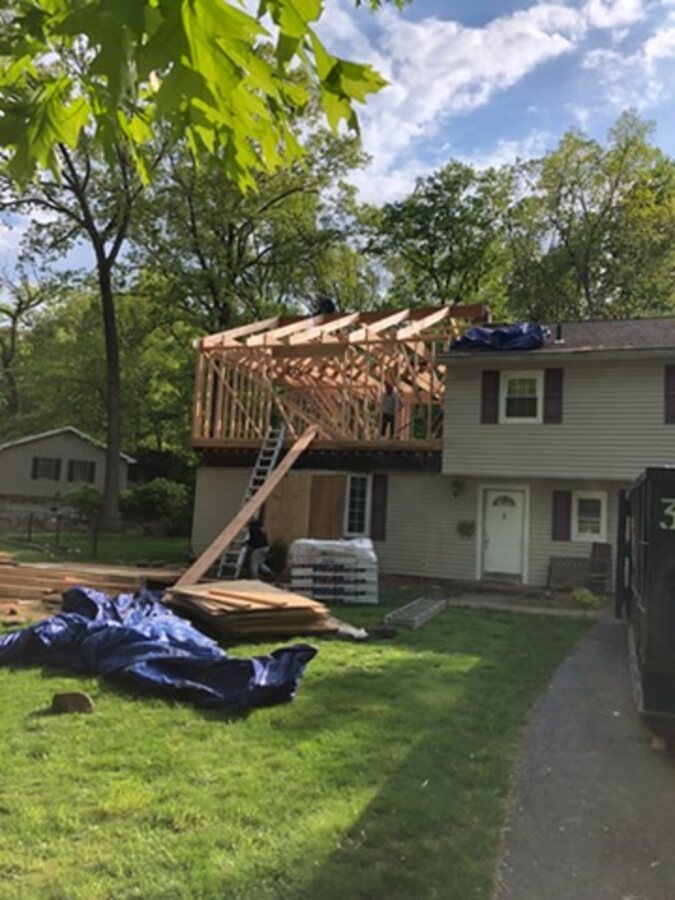 Second-story addition — framing