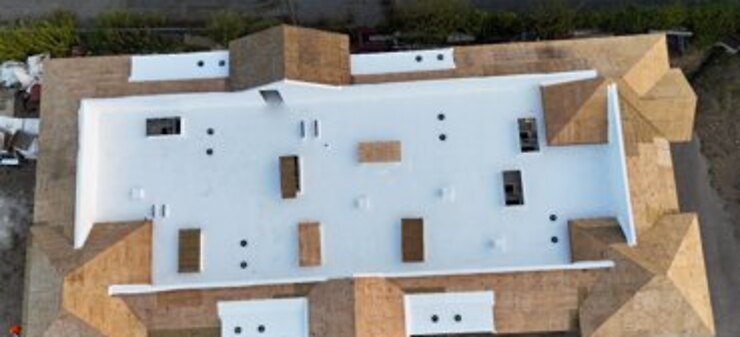 Aerial — major framing build