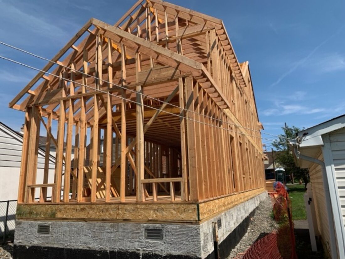 Full home addition, framed